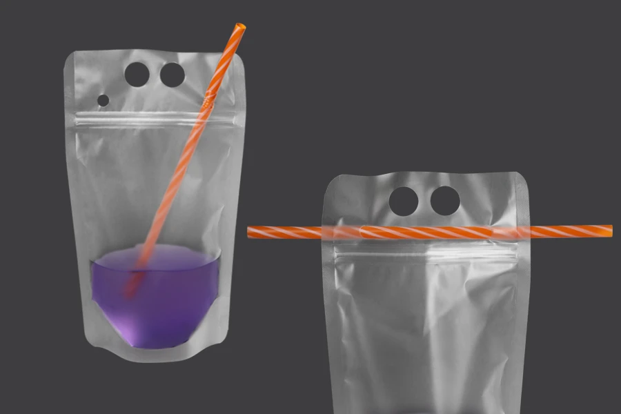 Providna DoyPack kesica sa zip zatvaranjem od 500ml, sa otvorima za prste i rupicama za slamčicu – 50 kom Providna DoyPack kesica sa zip zatvaranjem od 500ml, sa otvorima za prste i rupicama za slamčicu – 50 kom