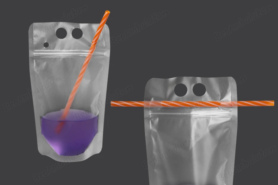 Providna DoyPack kesica sa zip zatvaranjem od 500ml, sa otvorima za prste i rupicama za slamčicu – 50 kom-dimenzije_slike