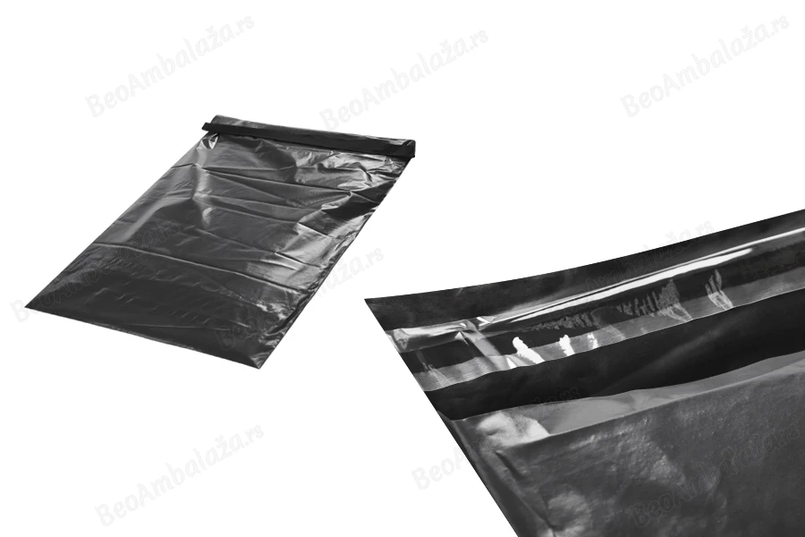 Crna plastična kesa 320x490mm sa samolepljivim zatvaranjem, za slanje poštom - 100 kom-