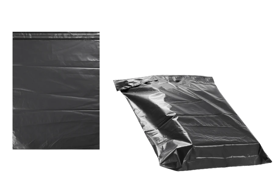 Crna plastična kesa 380x520mm sa samolepljivim zatvaranjem, za slanje poštom - 100 kom