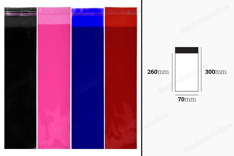 Poluprovidna kesa u više boja 70x300mm sa samolepljivim zatvaranjem - 100 kom-dimenzije_slike