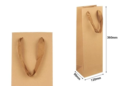 Papirne kese za vinske boce 120x90x360 mm - 12 kom-2