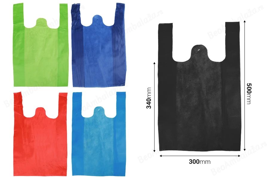 Ekološke non-woven kese (reciklabilne) 300x500mm - 50 kom-dimenzije_slike