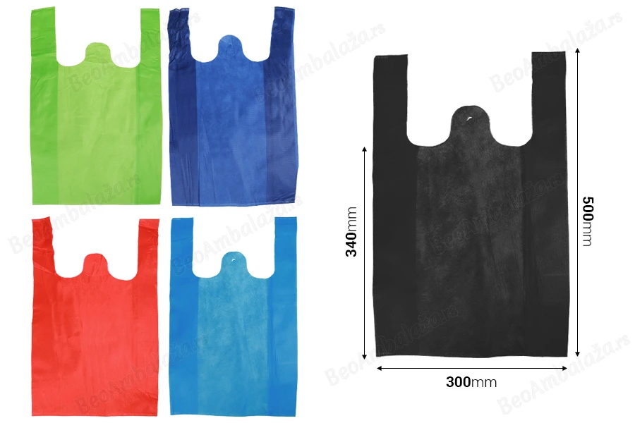Ekološke non-woven kese (reciklabilne) 300x500mm - 50 kom-dimenzije_slike