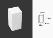 Kartonska kutija u beloj boji 63x63x118mm - 20 kom Kartonska kutija u beloj boji 63x63x118mm - 20 kom-dimenzije_slike