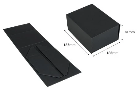 Crna kartonska kutija 185x138x81mm sa magnetnim zatvaranjem - 12 kom-2