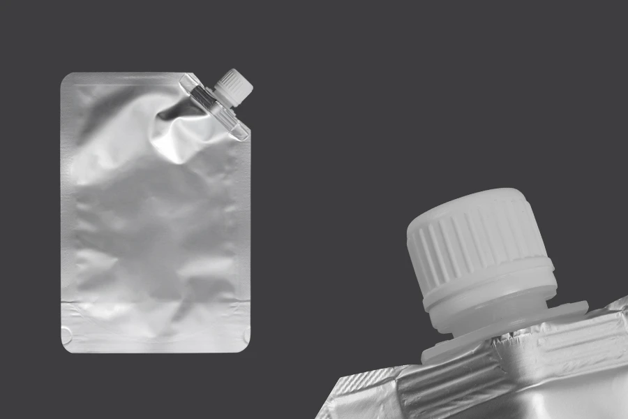 Aluminijumska DoyPack vrećica za tečnost od 500ml sa belim sigurnosnim zatvaračem sa strane – 50 kom-slika_proizvoda
