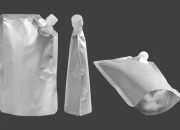 Aluminijumska DoyPack vrećica za tečnost od 500ml sa belim sigurnosnim zatvaračem sa strane – 50 kom-