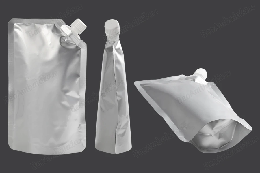 Aluminijumska DoyPack vrećica za tečnost od 500ml sa belim sigurnosnim zatvaračem sa strane – 50 kom-grupa_slika