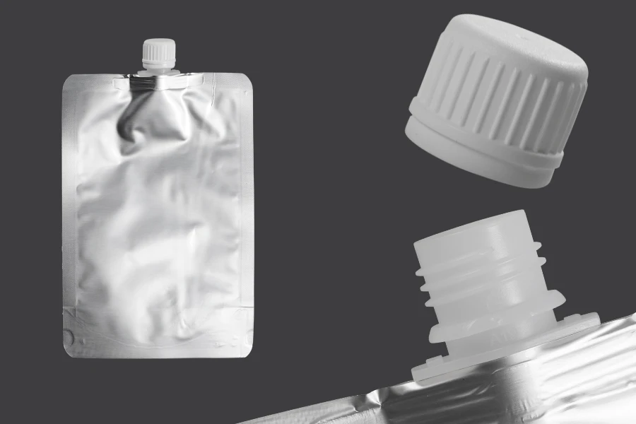 Aluminijumska DoyPack vrećica za tečnost od 500ml sa belim zatvaračem – 50 kom-dimenzije_slike