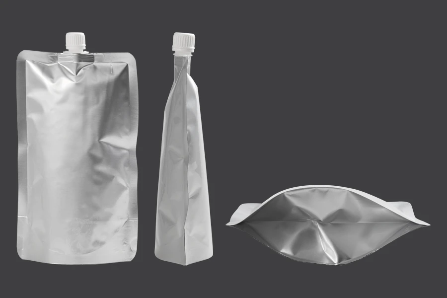 Aluminijumska DoyPack vrećica za tečnost od 500ml sa belim zatvaračem – 50 kom-