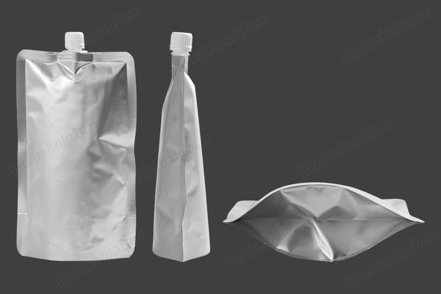Aluminijumska DoyPack vrećica za tečnost od 500ml sa belim zatvaračem – 50 kom-grupa_slika