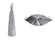 Aluminijumska DoyPack kesica za tečnost od 200ml sa belim plastičnim sigurnosnim zatvaračem – 50 kom