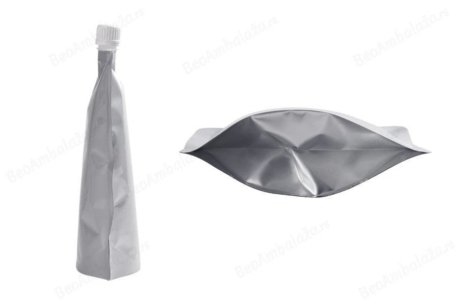 Aluminijumska DoyPack kesica za tečnost od 300ml sa belim plastičnim zatvaračem – 50 kom-grupa_slika