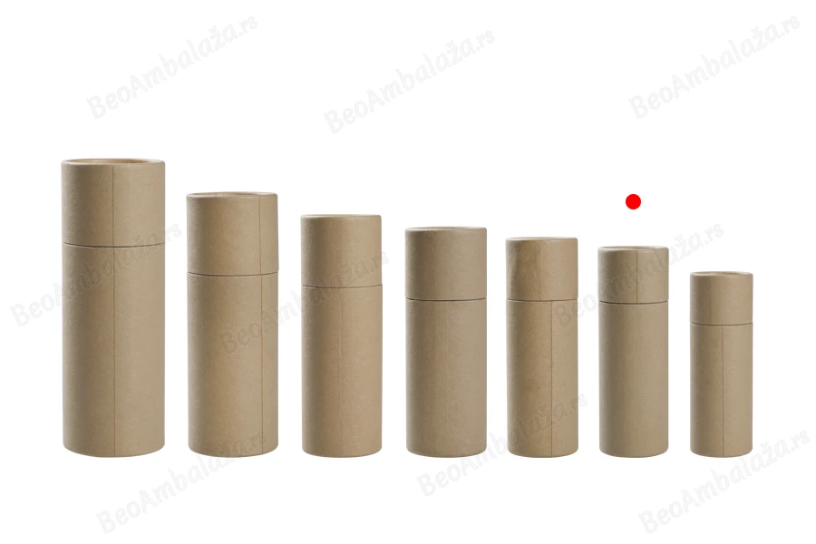 Cilindrična braon kartonska kutijica 40x116mm za bočice (bela iznutra) - 12 kom-grupa_slika