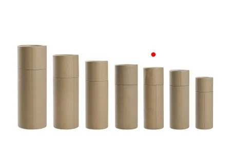 Cilindrična braon kartonska kutijica 42x125mm za bočice (bela iznutra) - 12 kom-7