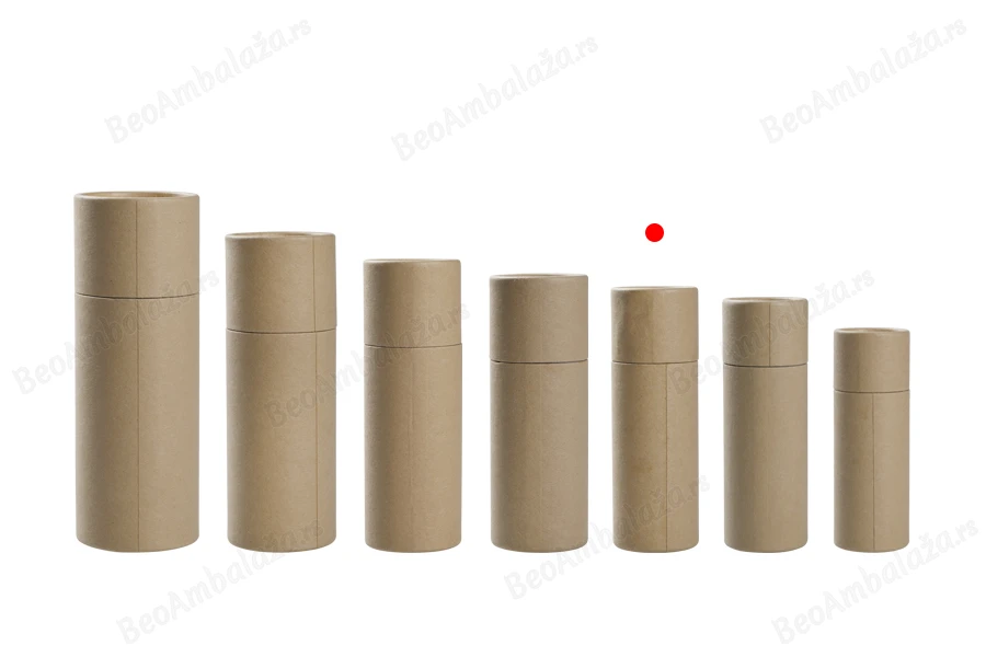 Cilindrična braon kartonska kutijica 42x125mm za bočice (bela iznutra) - 12 kom-grupa_slika