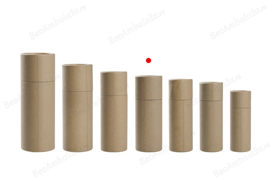 Cilindrična braon kartonska kutijica 46x125mm za bočice (bela iznutra) - 12 kom-grupa_slika