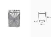 Aluminijumske DoyPack kesice sa zip zatvaranjem, ovalnim dnom i sa mogućnošću termo lepljenja 90x30x130 mm - 100 kom Aluminijumske DoyPack kesice sa zip zatvaranjem, ovalnim dnom i sa mogućnošću termo lepljenja 90x30x130 mm - 100 kom