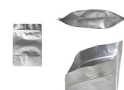 Aluminijumske DoyPack kesice sa zip zatvaranjem, ovalnim dnom i sa mogućnošću termo lepljenja 90x30x130 mm - 100 kom Aluminijumske DoyPack kesice sa zip zatvaranjem, ovalnim dnom i sa mogućnošću termo lepljenja 90x30x130 mm - 100 kom