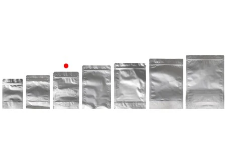 Aluminijumske DoyPack kesice sa zip zatvaranjem, ovalnim dnom i sa mogućnošću termo lepljenja 140x40x200mm - 100kom-3