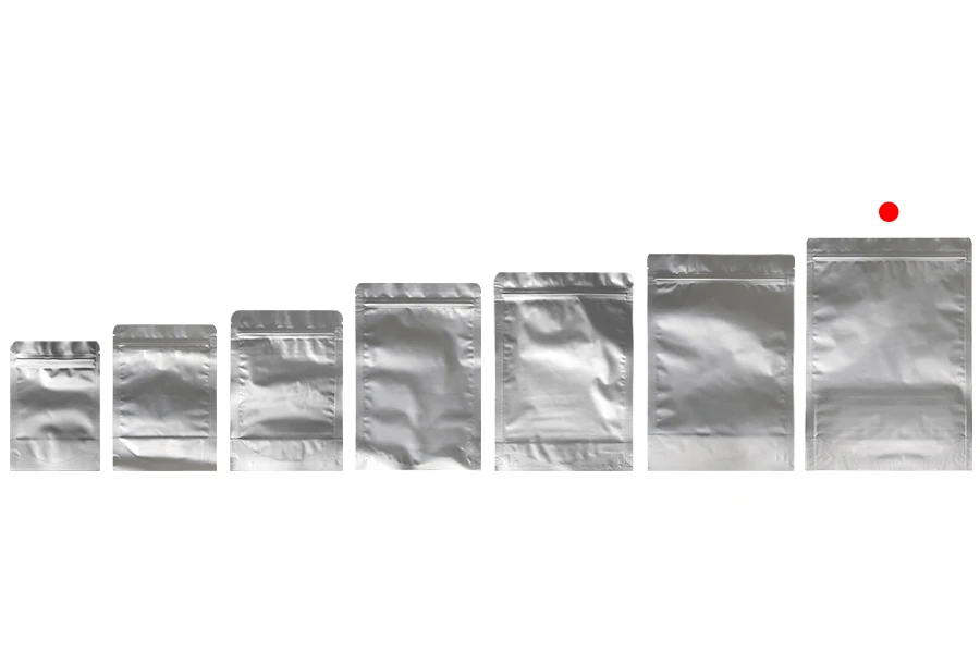 Aluminijumske DoyPack kesice sa zip zatvaranjem, ovalnim dnom i sa mogućnošću termo lepljenja 250x50x350mm - 100kom-