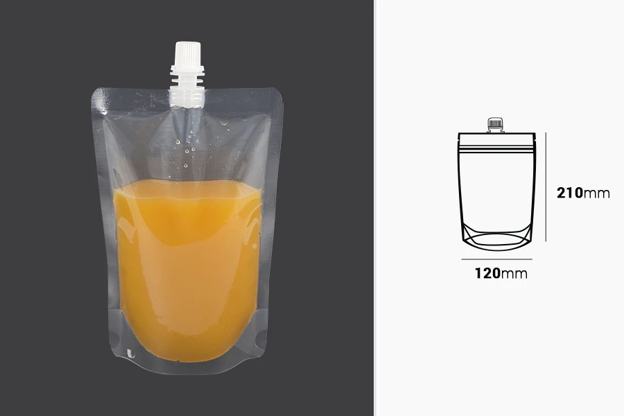 Providna DoyPack kesica za tečnost od 380ml sa belim plastičnim zatvaračem – 50 kom-dimenzije_slike