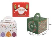 Božićna kartonska poklon kutija 95x95x80 mm kockastog oblika sa drškom  - 10 kom-dimenzije_slike