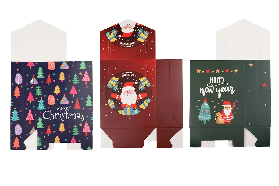 Božićna kartonska poklon kesica 115x55x145 mm sa trakom  - 10 kom-grupa_slika