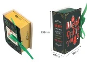 Božićna kartonska poklon kutijica 90x130x45 mm u obliku knjige, sa trakom - 10 kom-dimenzije_slike