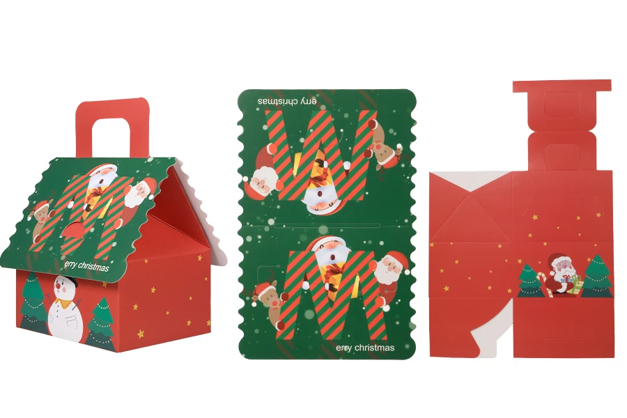 Božićna poklon kutijica sa drškom 120x100x140 mm raznih boja - 25 kom-grupa_slika
