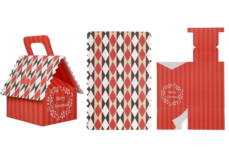 Božićna poklon kutijica sa drškom 120x100x140 mm raznih boja - 25 kom-grupa_slika