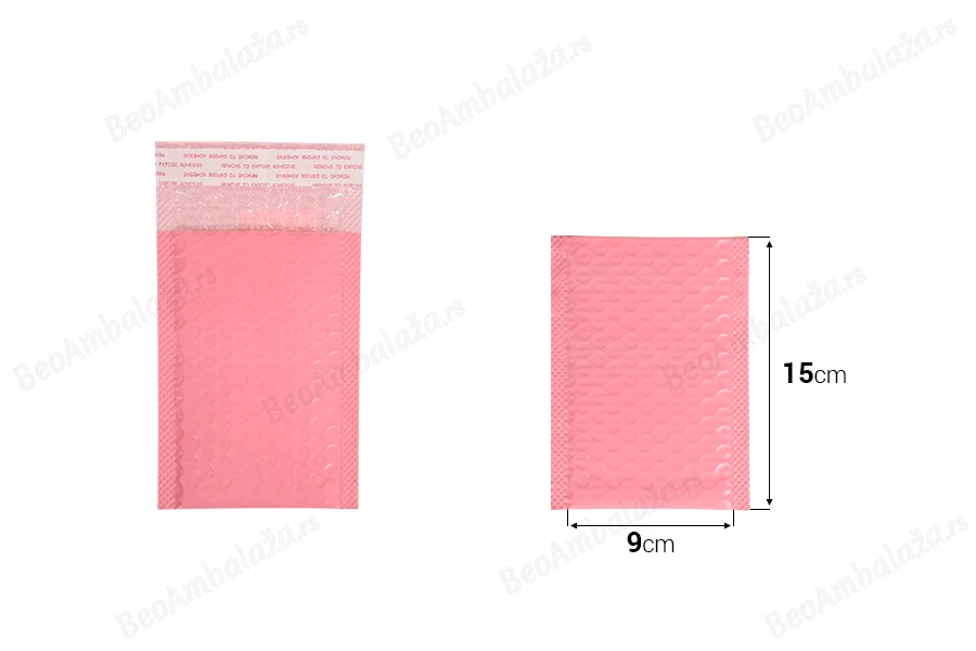 Roze koverta sa pucketavom folijom 9x15cm - 10 kom-dimenzije_slike