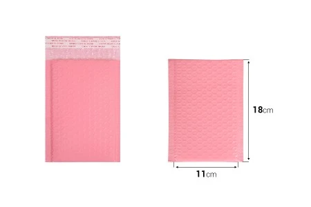 Roze mat koverta sa pucketavom folijom 11x18cm - 10 kom-dimenzije_slike