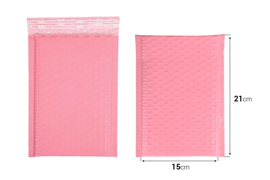 Roze mat koverta sa pucketavom folijom 15x21cm - 10 kom-dimenzije_slike