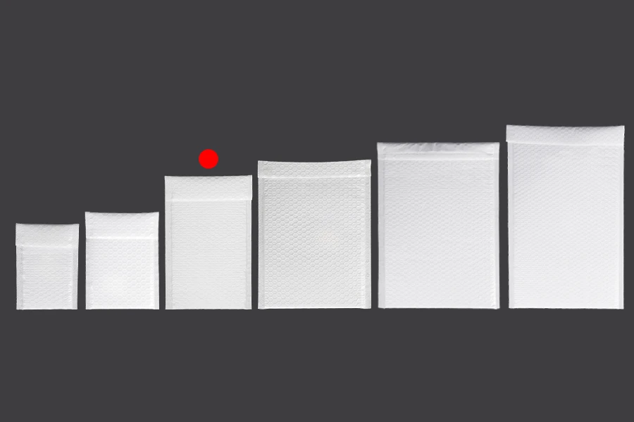 Bela mat koverta sa pucketavom folijom 14x25cm - 10 kom-grupa_slika