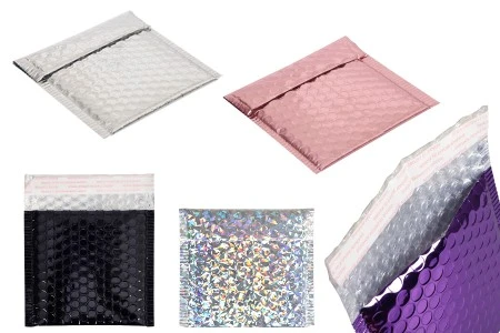 Koverte sa pucketavom folijom 13x13cm, sjajne i u više boja - 10 kom-slika_proizvoda