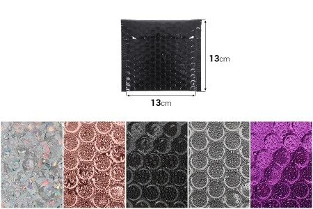 Koverte sa pucketavom folijom 13x13cm, sjajne i u više boja - 10 kom-grupa_slika