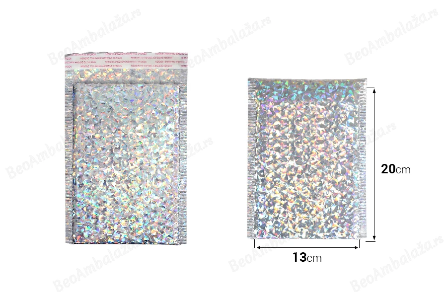 Srebrna koverta sa pucketavom folijom 13x20cm - 10 kom-dimenzije_slike