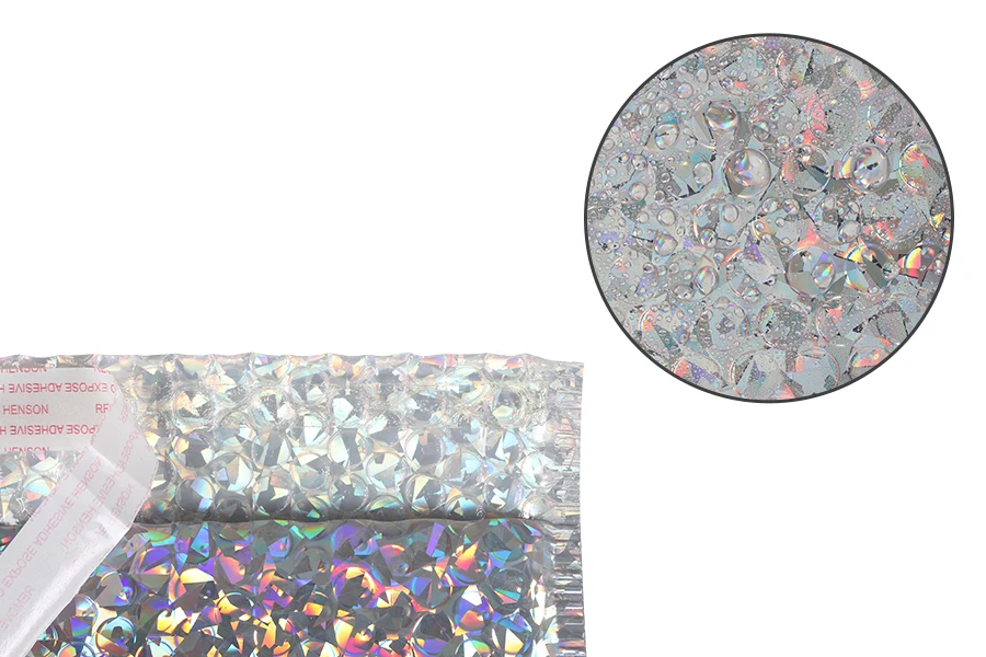 Srebrna koverta sa pucketavom folijom 13x20cm - 10 kom-