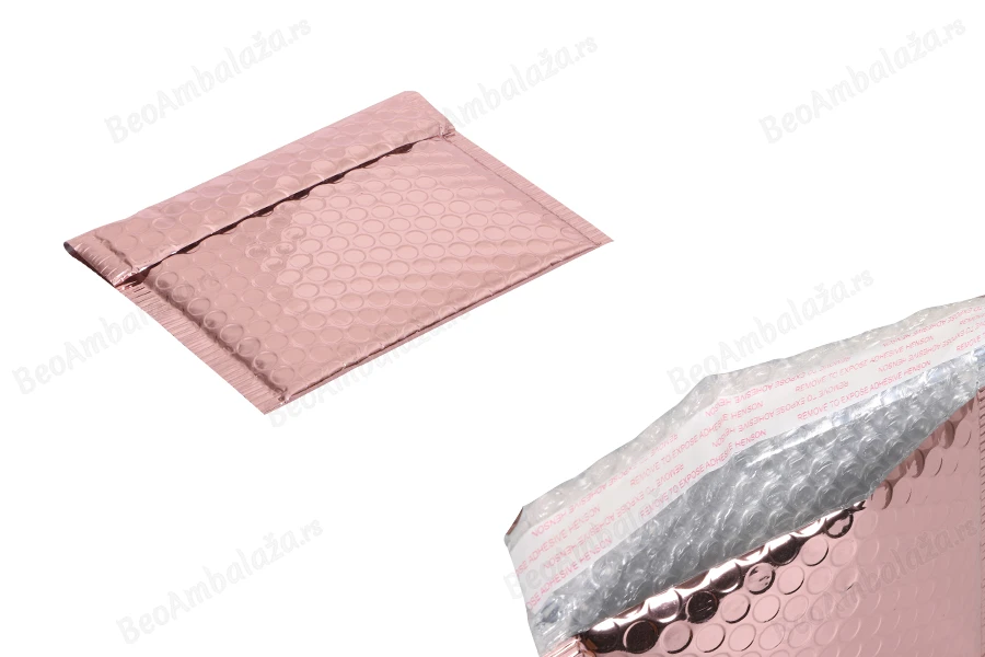 Roze sjajna koverta sa pucketavom folijom 16x13cm - 10 kom-slika_proizvoda