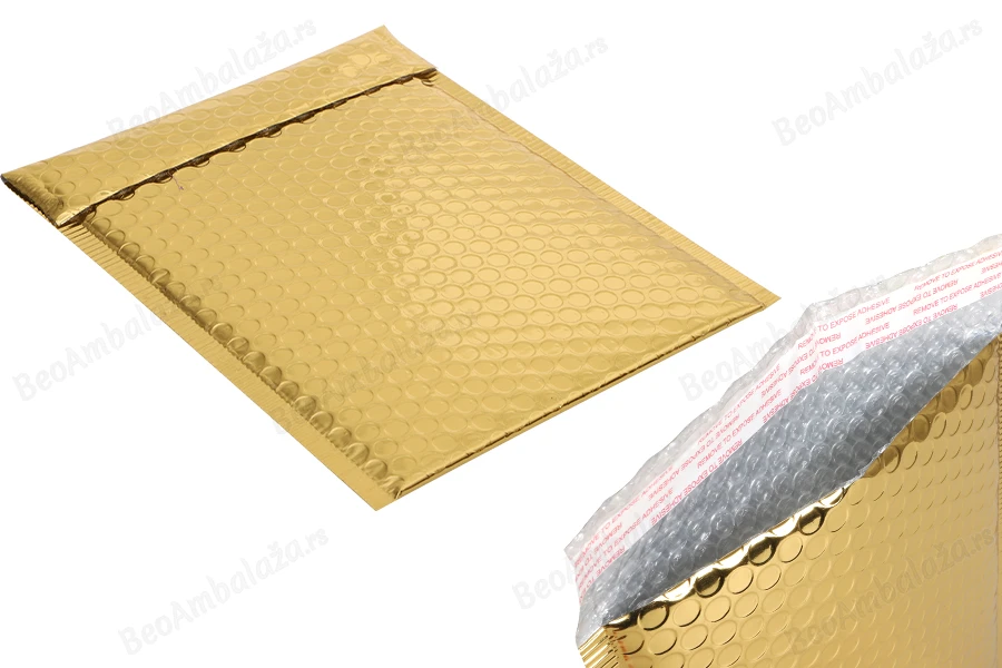 Zlatna sjajna koverta sa pucketavom folijom 16x22,5cm - 10 kom-slika_proizvoda