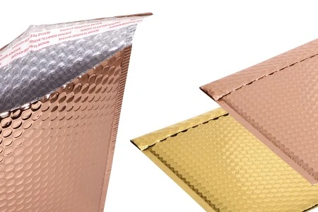 Koverta sa pucketavom folijom 21x29cm, u sjajno zlatnoj ili roze boji - 10 kom-grupa_slika