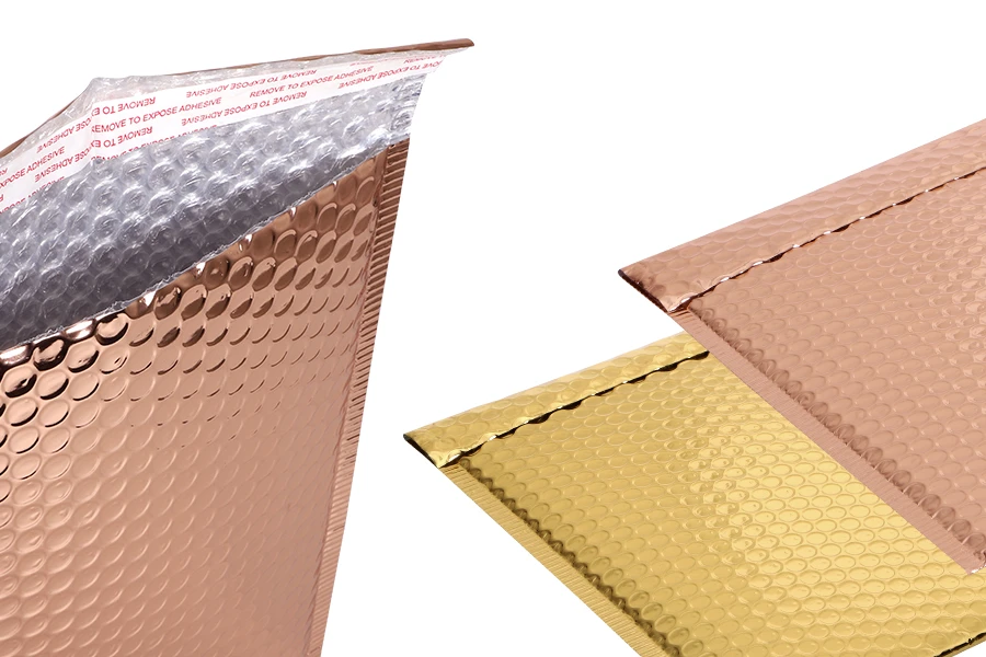 Koverta sa pucketavom folijom 21x29cm, u sjajno zlatnoj ili roze boji - 10 kom Koverta sa pucketavom folijom 21x29cm, u sjajno zlatnoj ili roze boji - 10 kom