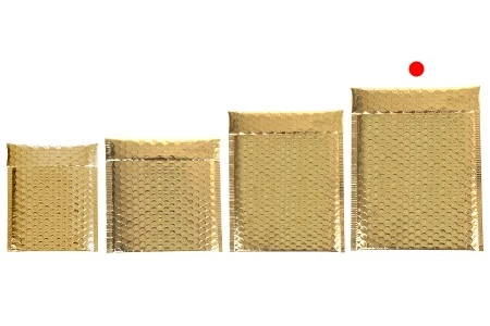 Koverta sa pucketavom folijom 21x29cm, u sjajno zlatnoj ili roze boji - 10 kom-grupa_slika