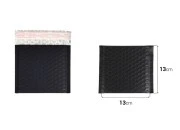 Crna mat koverta sa pucketavom folijom 13x13cm - 10 kom-dimenzije_slike