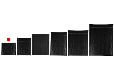 Crna mat koverta sa pucketavom folijom 13x13cm - 10 kom-5