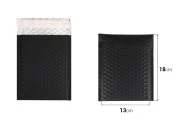 Crna mat koverta sa pucketavom folijom 13x18cm - 10 kom Crna mat koverta sa pucketavom folijom 13x18cm - 10 kom