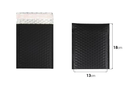 Crna mat koverta sa pucketavom folijom 13x18cm - 10 kom-2