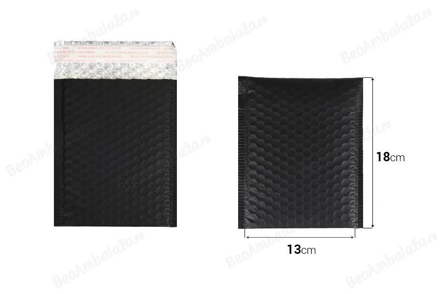 Crna mat koverta sa pucketavom folijom 13x18cm - 10 kom-dimenzije_slike
